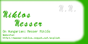 miklos messer business card